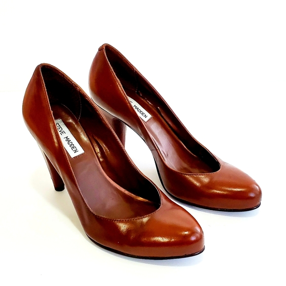 cognac color pumps